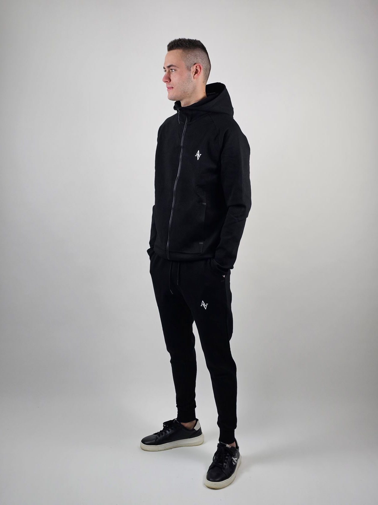 AA Sportswear Double Tech - Muški komplet crni